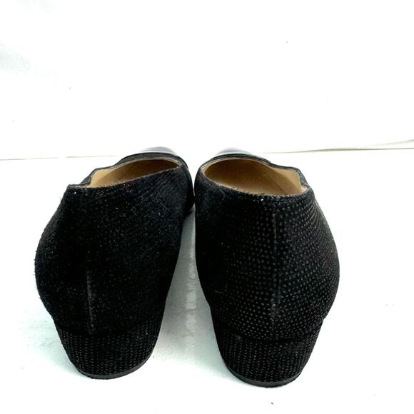 Bruno Magli Suede Black Cap Toe Low Heels Pumps Shoes Size 8.5 AA - Picture 5 of 8